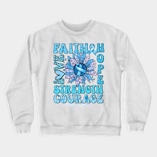 Prostate cancer Awareness - Sunflower strong faith love Crewneck Sweatshirt